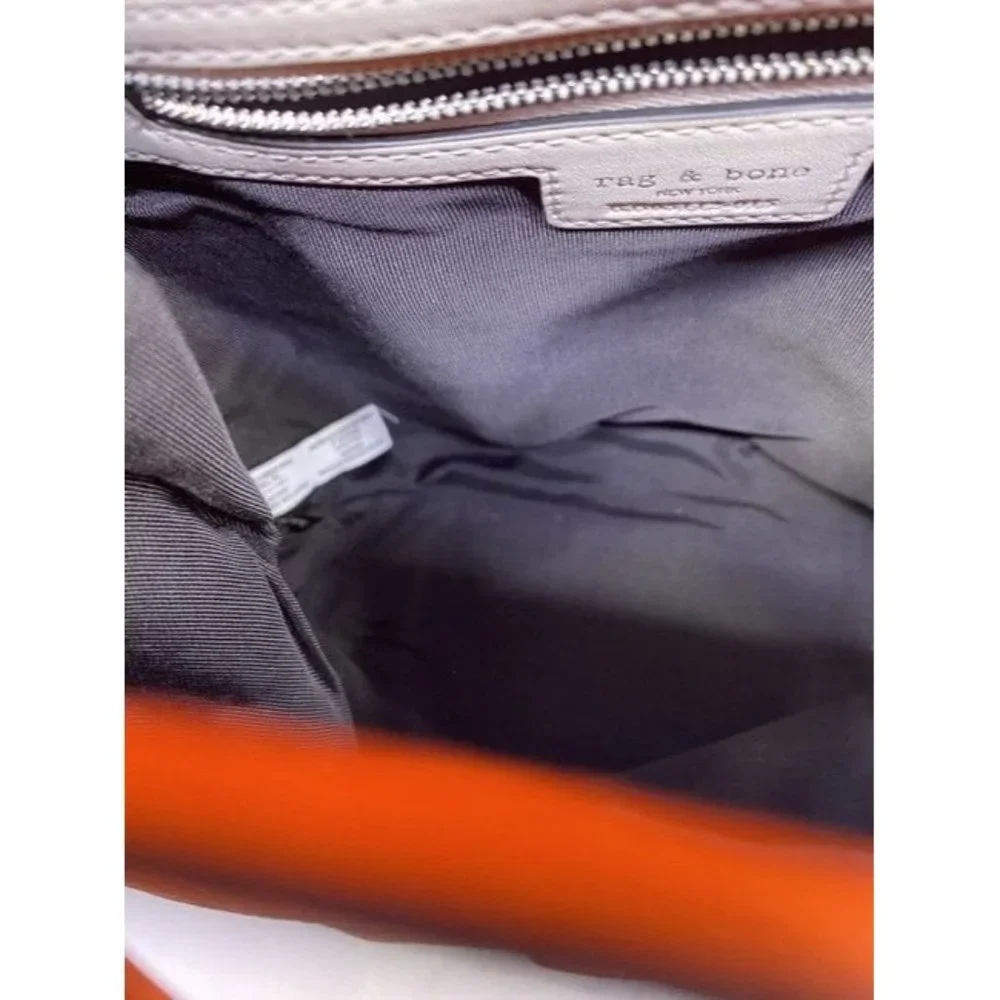 Rag And Bone Mini Pilot Orange Leather Backpack